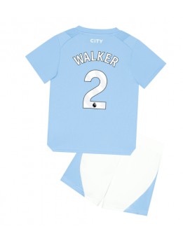 Manchester City Kyle Walker #2 Dječji Domaci Dres kompleti 2023-24 Kratak Rukavima (+ kratke hlače)